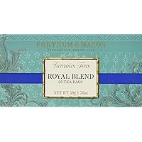 Fortnum and Mason British Tea. Royal Blend 25 Count Tea Bags (1 Pack) USA - SET OF 4