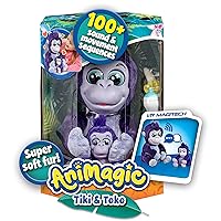 Animagic: Tiki and Toko Gorillas | Super Soft Interactive Gorilla Plushes with Over 100 Sounds and Movements! | for Kids Aged 4+