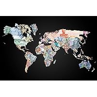 ConversationPrints CURRENCY MAP OF THE WORLD GLOSSY POSTER PICTURE PHOTO money euro pound globe (24