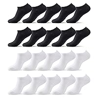 MONFOOT Women's and Men's 10-20 Pairs Thin Cotton Low Cut Ankle Socks, multipack