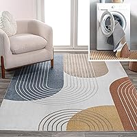 JONATHAN Y WSH312A-3 Arches Contemporary Minimalist Machine-Washable Area Rug, Bohemian, Modern, Geometric, Glam, Transitional for Living Room, Dining Room, Bedroom, Kitchen, Multi, 3 X 5