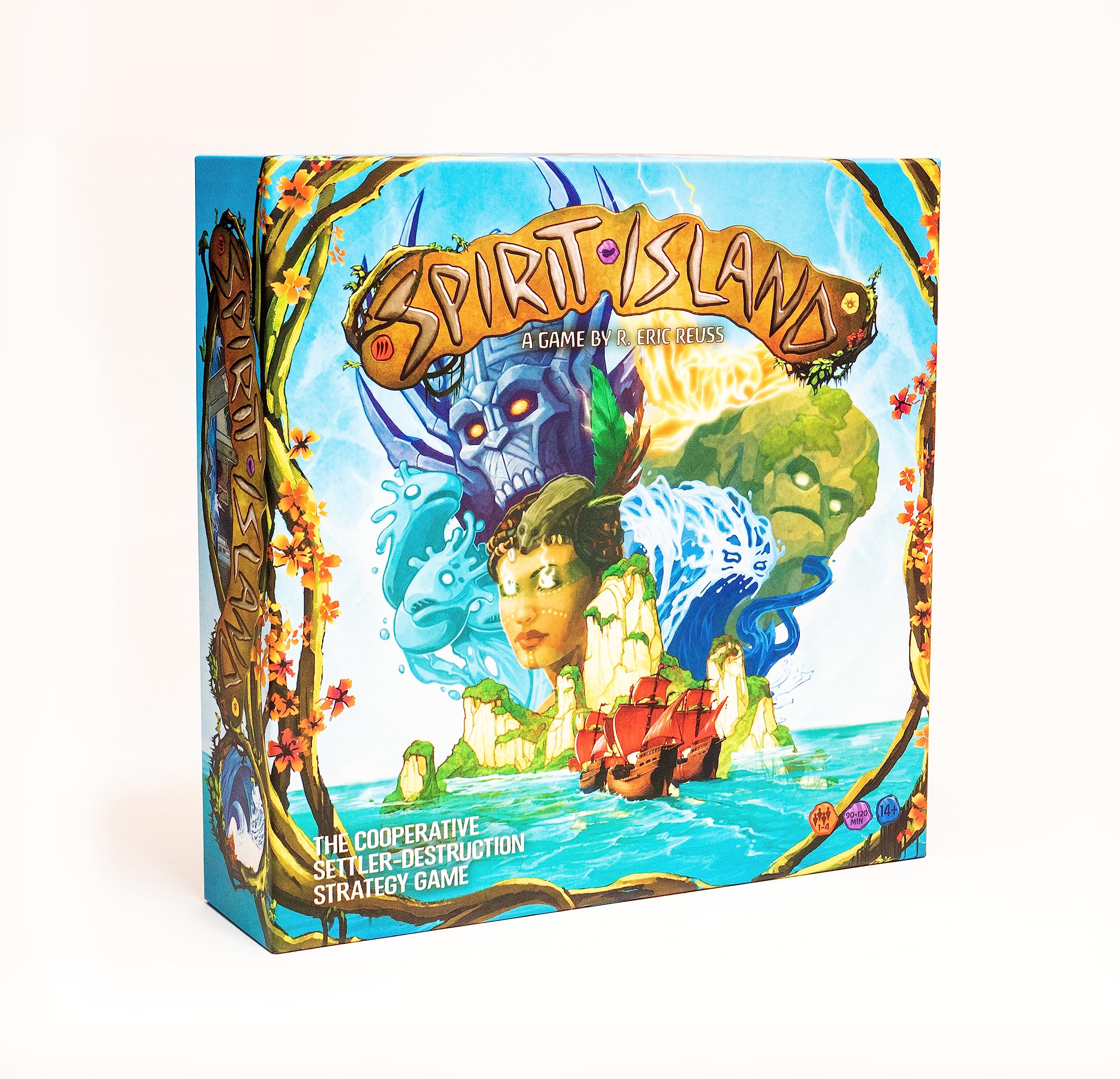 Greater Than Games Spirit Island Core Board Game, 4 players