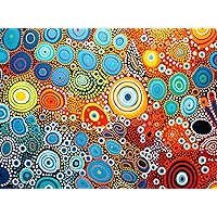 Spectral Sands of Australia - Aboriginal Art Inspired 1000 Piece Jigsaw Puzzle, Eco-Friendly, Glare-Free, 20x27 Inches, by Cross & Glory