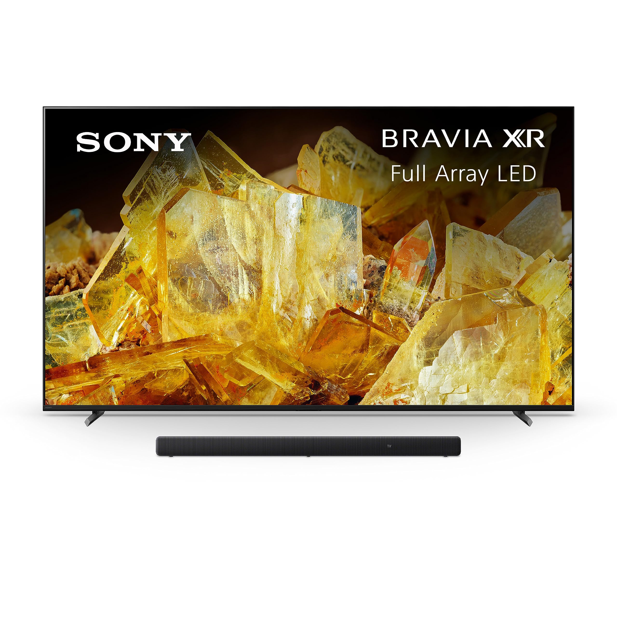 Sony 75 Inch BRAVIA XR X90L Full Array LED 4K HDR Google TV HT-A3000 3.1ch Dolby Atmos Sound Bar