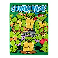 Nickelodeon Fleece Throw Blanket Teenage Mutant Ninja Turtles, Cowabunga Dudes, 46
