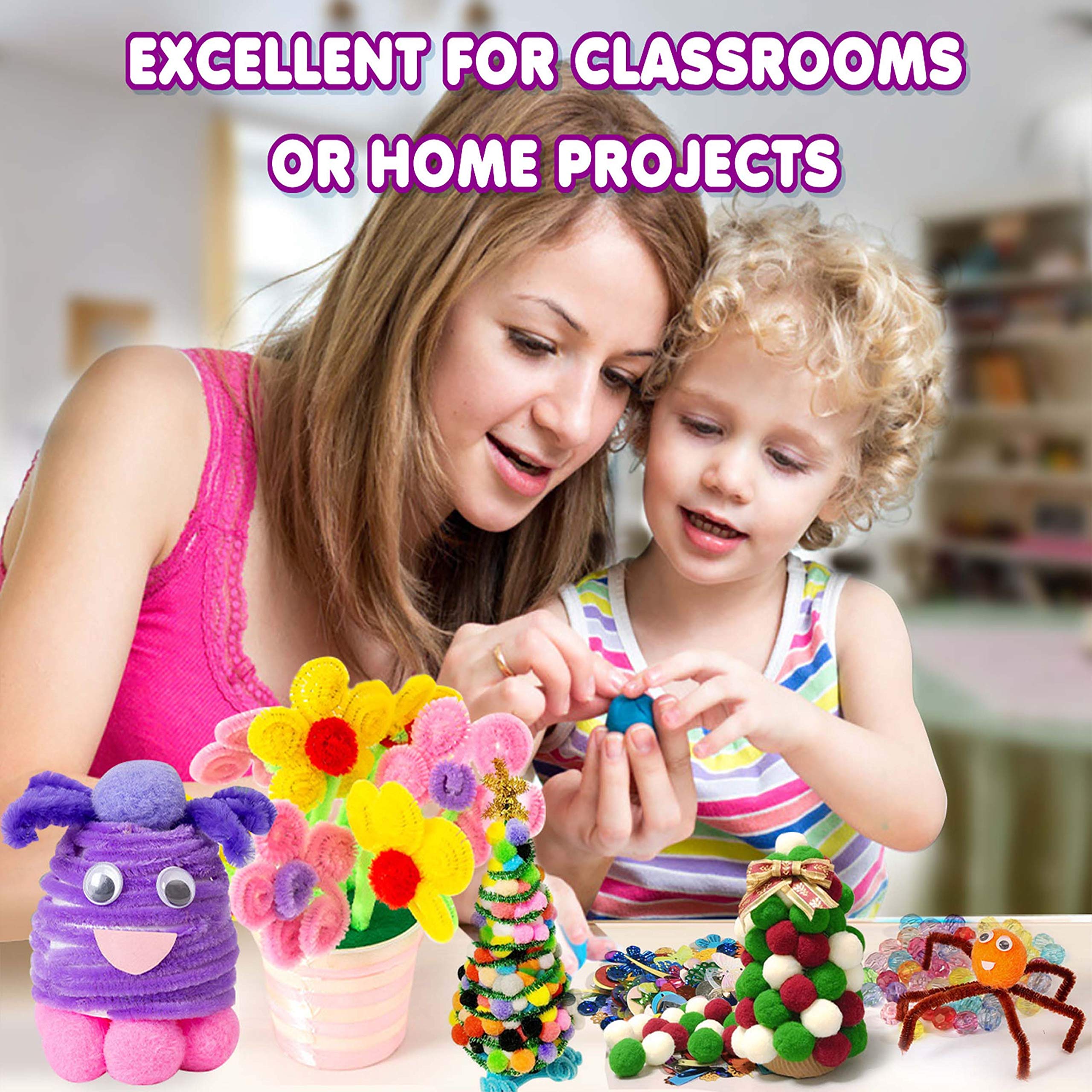 Arts Craft Supplies for Kids, 1000+ PCS Toddler DIY Craft Art Supply Set  Include