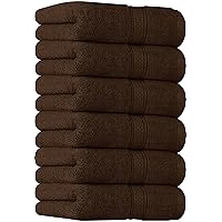 Utopia Towels [6 Pack Premium Hand Towels Set, (16 x 28 inches) 100% Ring Spun Cotton, Ultra Soft and Highly Absorbent 600GSM Towels for Bathroom, Gym, Shower, Hotel, and Spa (Dark Brown)