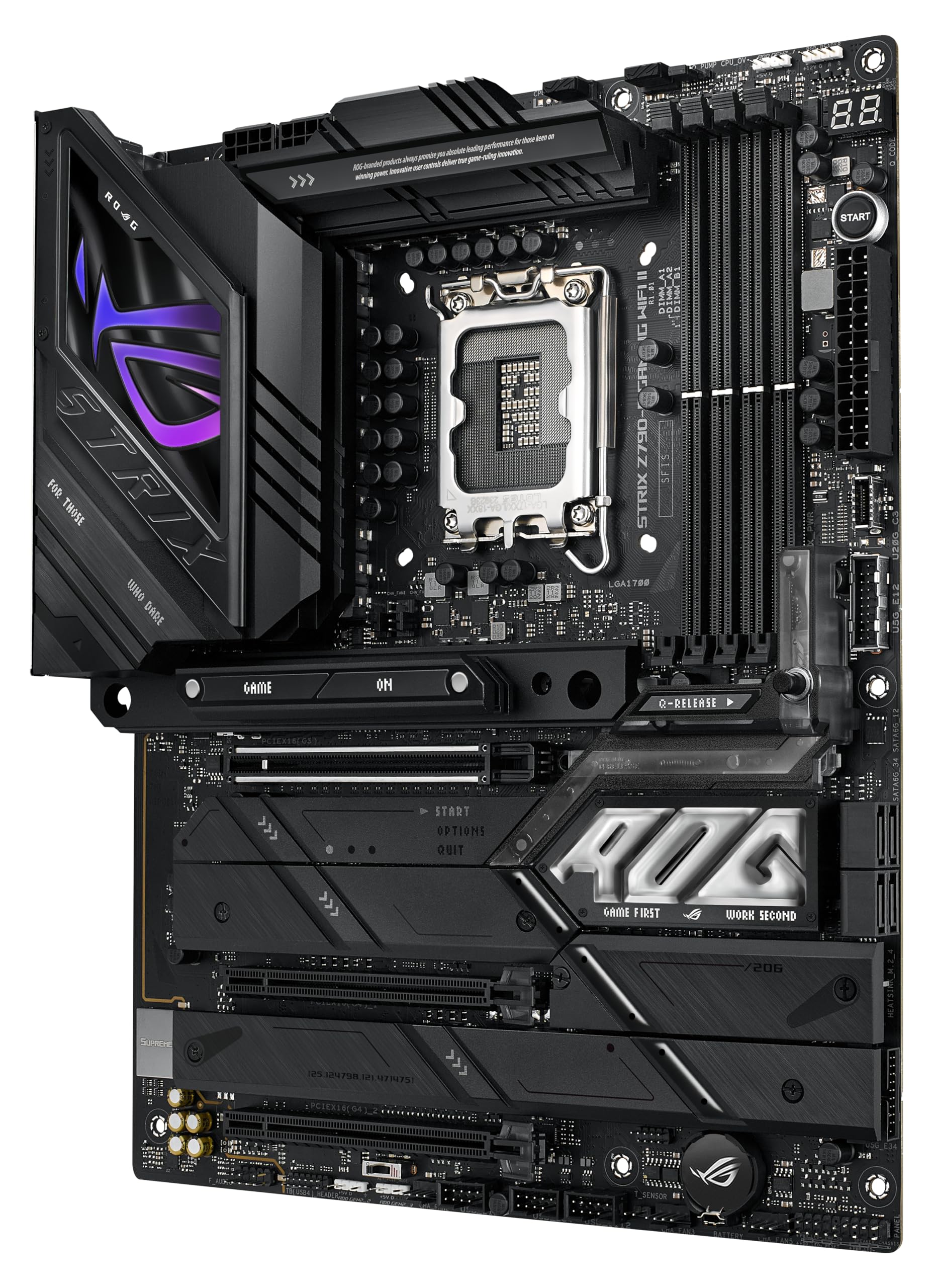 ASUS ROG Strix Z790-E Gaming WiFi II LGA 1700(Intel 14th & 13th & 12th Gen)ATX gaming motherboard(DDR5,PCIe 5.0,2.5 Gb LAN,5XM.2 slots,PCIe 5.0 x16,WiFi 7,front-panel connector with PD 3.0 up to 30W)