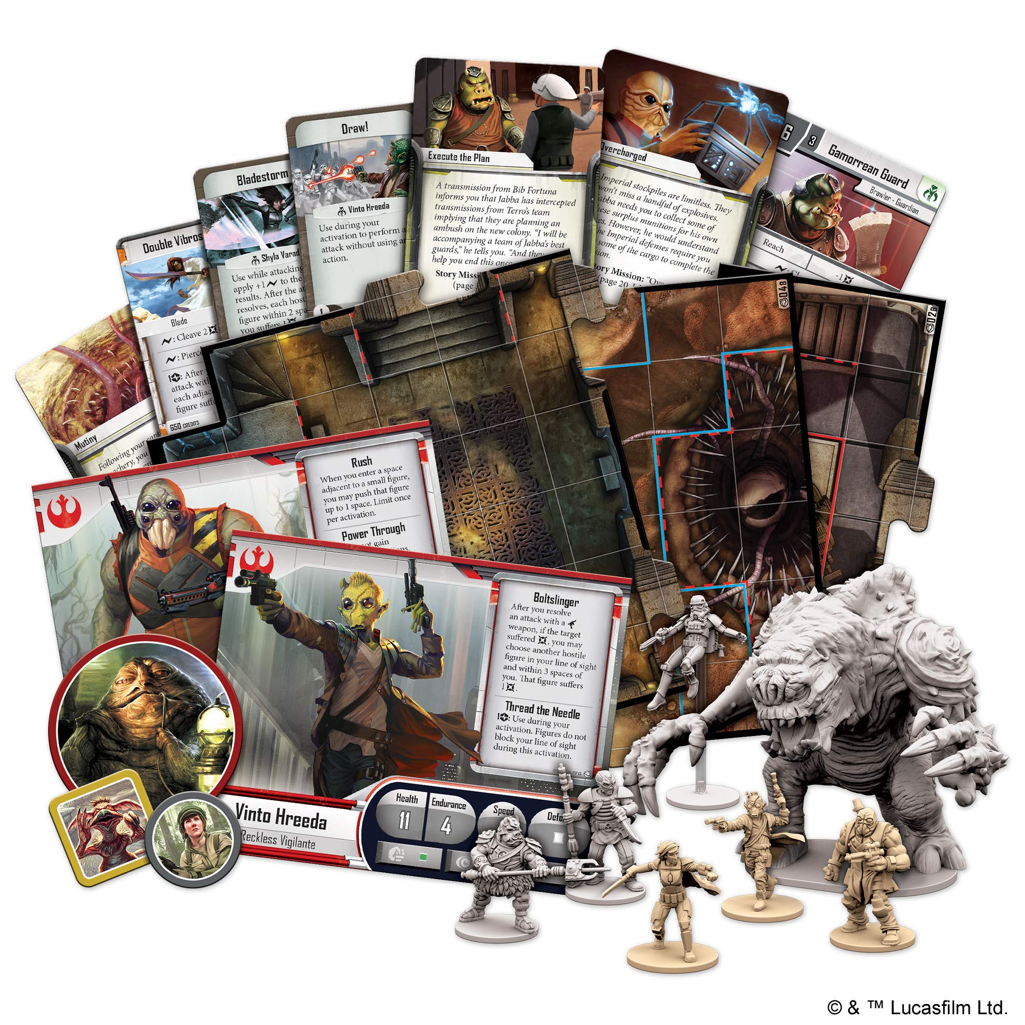 Star Wars Imperial Assault Board Game Jabba's Realm EXPANSION - Epic Sci-Fi Miniatures Strategy Game for Kids and Adults, Ages 14+, 1-5 Players, 1-2 Hour Playtime, Made by Fantasy Flight Games