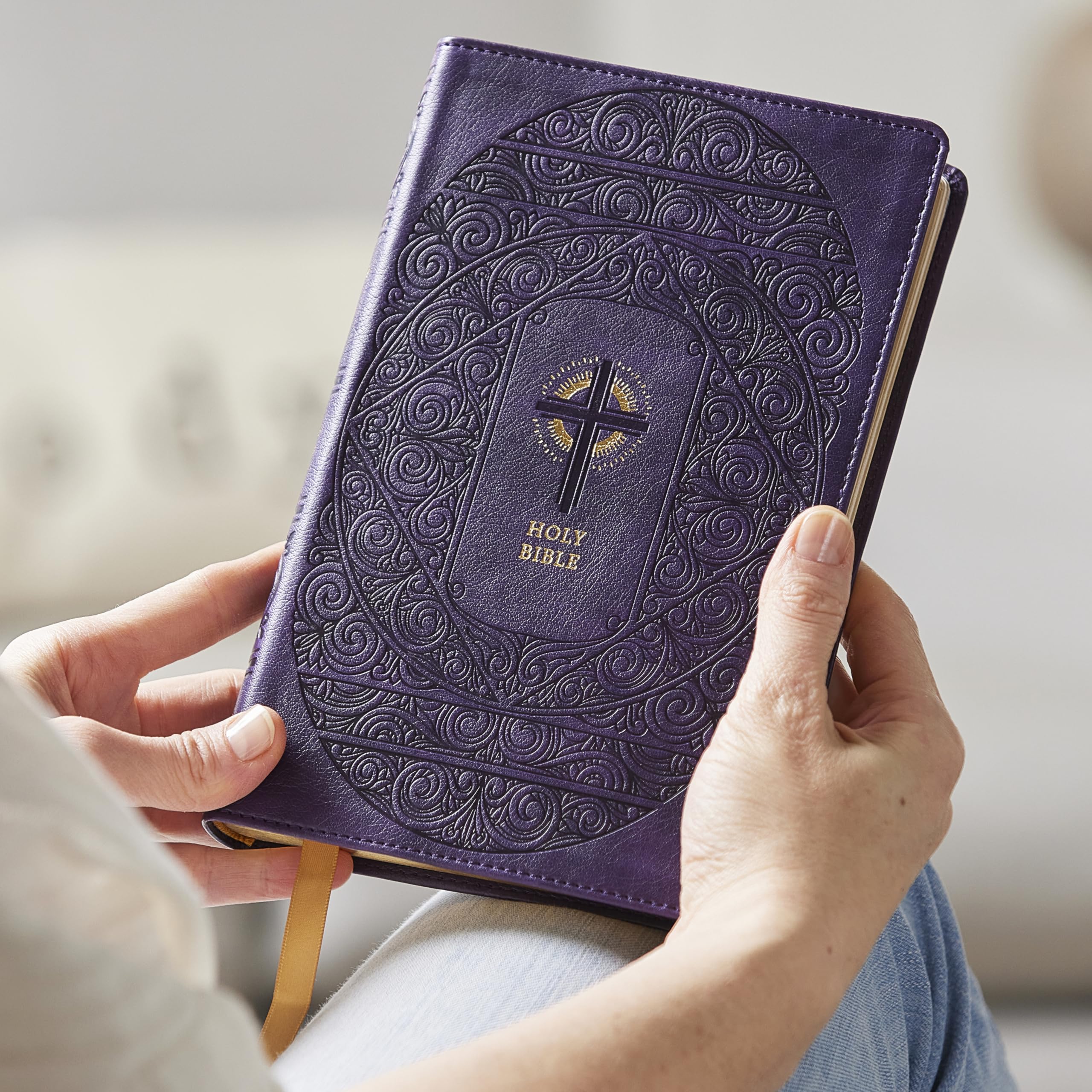 NRSVCE Sacraments of Initiation Catholic Bible, Purple Leathersoft, Comfort Print