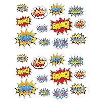 Beistle Hero Action Sign Cut Outs 24 Piece Comic Decorations Birthday Party Supplies 6” – 12.5”, Multicolored