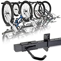 GoSports 6 ft Wall Mounted Bike Rack for Garage - Vertical Storage for 4 to 6 Bicycles