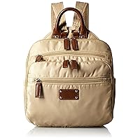 Women Backpack, Beige, One Size