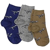Jefferies Socks Boys 2-7 Dino Bones Triple Treat Socks 3 Pair Pack