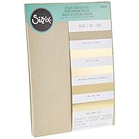Sizzix, Gold, Surfacez-Opulent Cardstock , 50 Pack, 8x11.5 inches