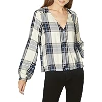Sanctuary Clothing Womens Plaid Pullover Blouse
