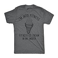 Mens Fitness Ice Cream in My Mouth Tshirt Funny Sweets Workout Desert Tee