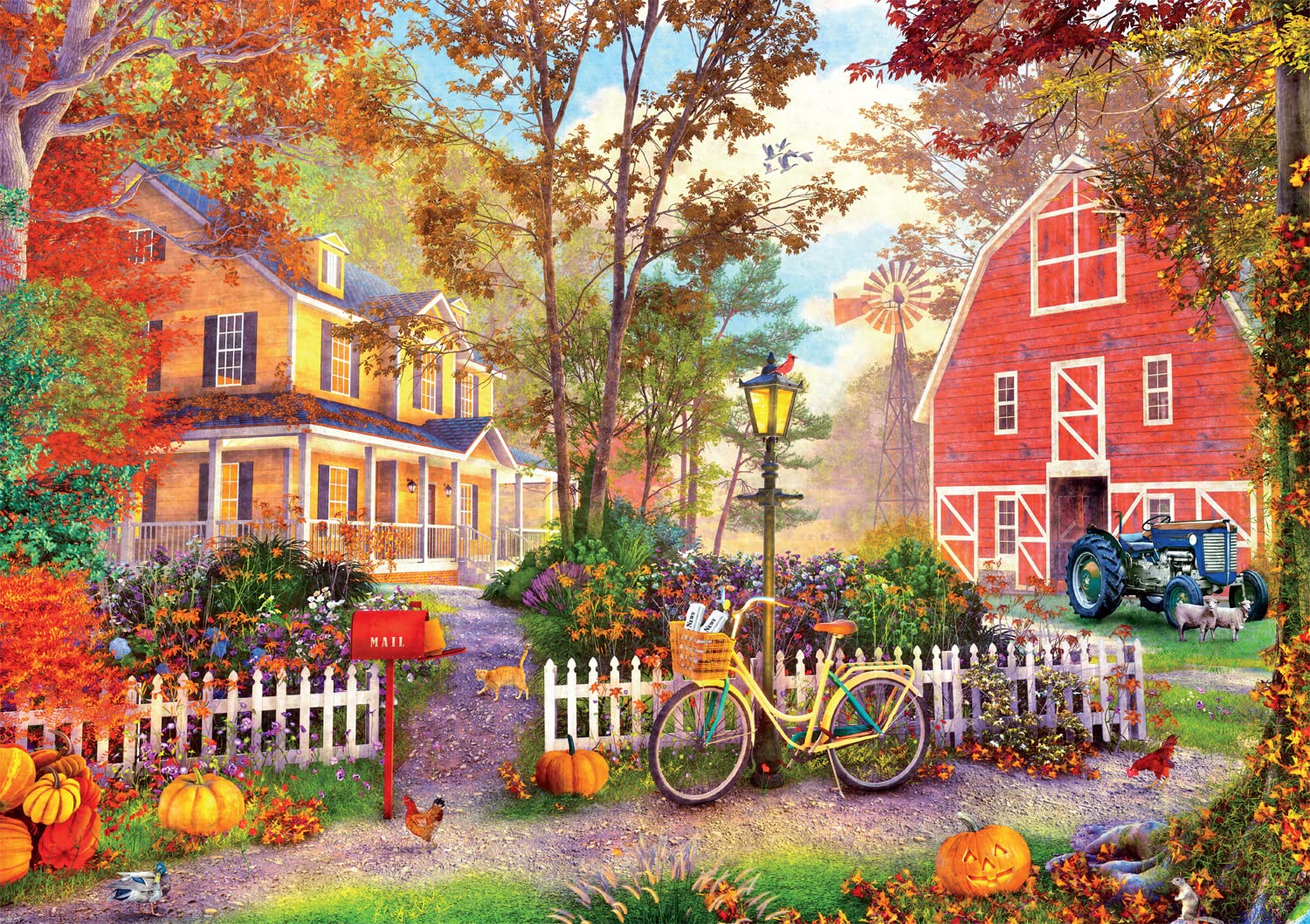 Buffalo Games - Country Life - Autumn Farmhouse - 500 Piece Jigsaw Puzzle