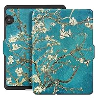 Case for Kindle Voyage eReader (2014),Light Weight Slim Tri-Fold Shockproof Magnetic Stand Leather Cover Case for Amazon Kindle Voyage (November 2014) with Auto Sleep/Wake (Flower)