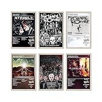 My Chemical Romance Poster Rock Band Album Cover Posters for Room Aesthetic HD Print Music Wall Art Girl and Boy Teens Dorm Decor Set of 6 8in x 12in Unframed