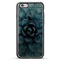 LUX-I6PLCRMB-FLOWER1 Aloe Flower See-Through Design Chrome Series Case for iPhone 6/6S Plus - Titanium Black