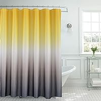 Textured Fabric Shower Curtain Set, Includes 12 Easy Glide Metal Rings, Modern Bathroom Décor, Machine Washable, Measures 70