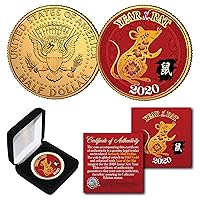 2020 Lunar Chinese New Year of The Rat Kennedy U.S. Coin with Box and Certificate