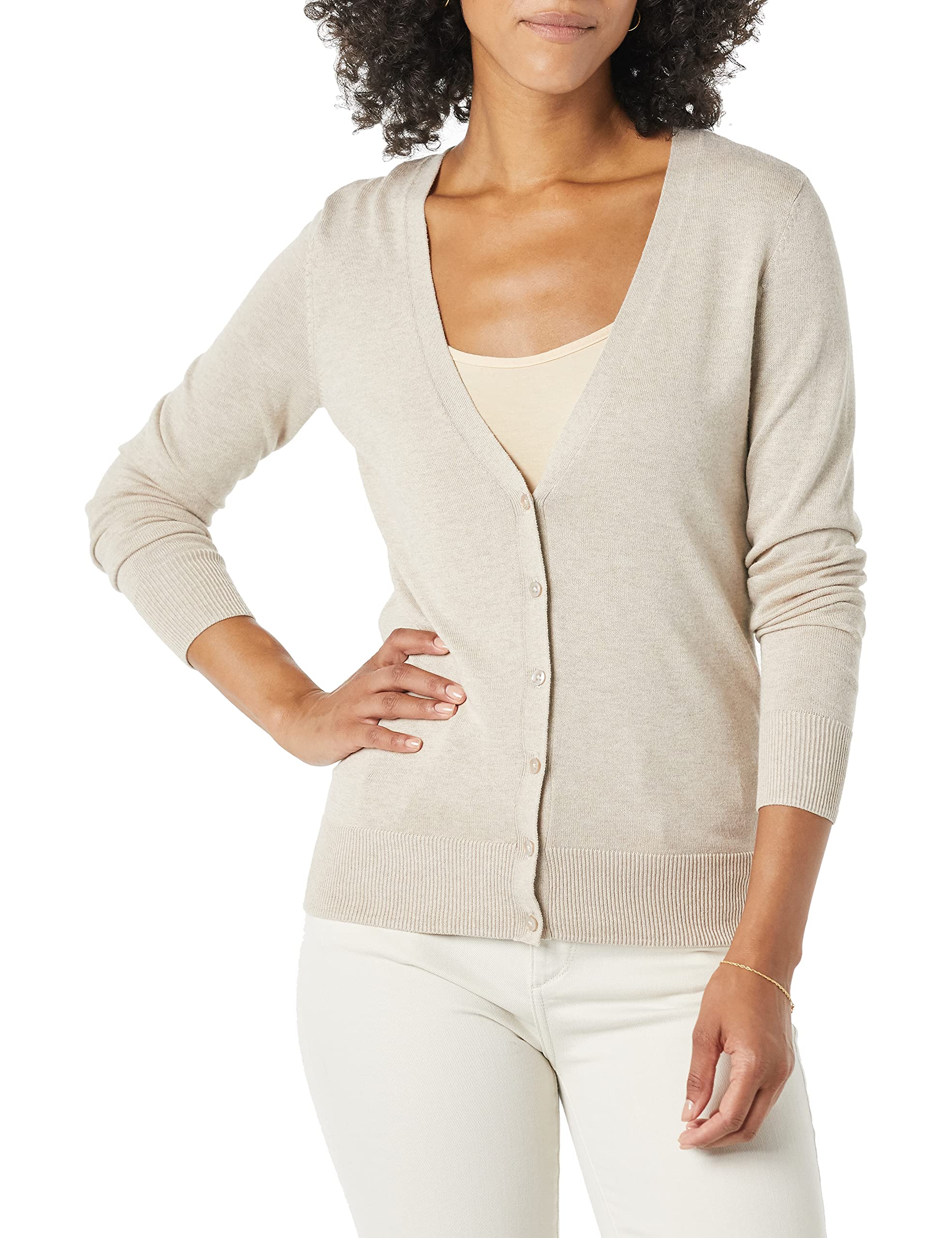 Amazon Essentials Women's Lightweight Vee Cardigan Sweater (Available in Plus Size)