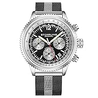 Stuhrling Original Mens Dress Watch - Chronograph Wrist Watch with Tachymeter 24-Hour Subdial