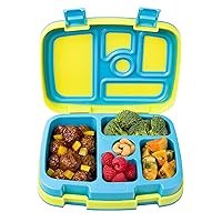 Bentgo® Kids Brights Leak-Proof, 5-Compartment Bento-Style Kids Lunch Box - Ideal Portion Sizes for Ages 3 to 7, BPA-Free, Dishwasher Safe, Food-Safe Materials, 2-Year Warranty (Citrus Yellow)