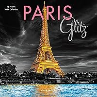Graphique 2024 Paris Glitz Mini Wall Calendar | 7” x 7” | Thick Paper | Home & Office Organizer | Large Monthly Grid | 3 Languages & Marked Holidays | 4 Month Preview Page for 2025