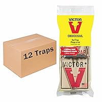 Victor M201 Metal Pedal Sustainably Sourced FSC Wood Snap Rat Trap - 12 Wooden Rat Traps