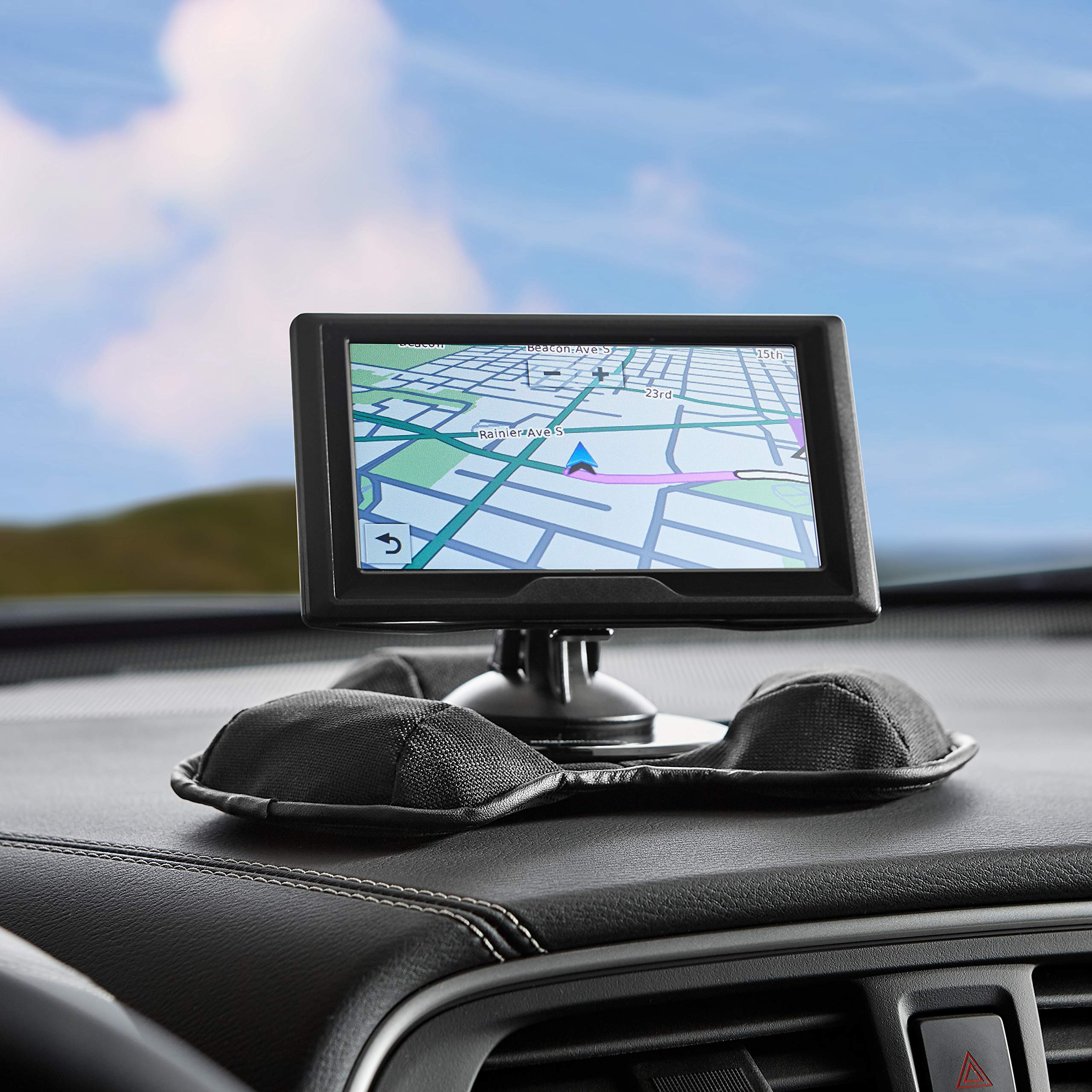 Amazon Basics Car Dashboard Mount Holder for Garmin, Tomtom, Magellan and Other Portable GPS Navigators