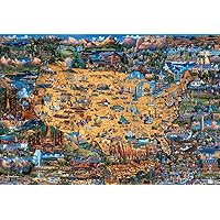 Buffalo Games - Dowdle - National Parks Map - 2000 Piece Jigsaw Puzzle for Adults Challenging Puzzle Perfect for Game Nights - Finished Size 38.50 x 26.50