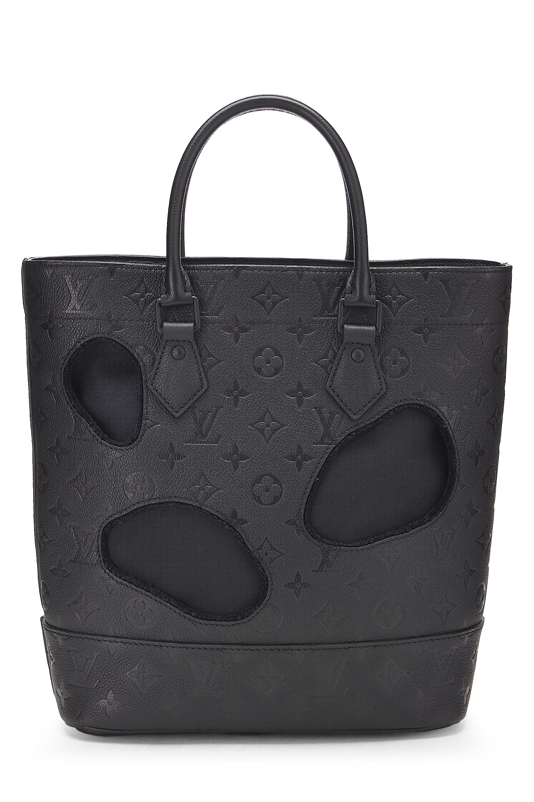  Louis Vuitton, Pre-Loved Comme des Garçons x Louis Vuitton  Black Monogram Empreinte Bag with Holes PM, Black : Luxury Stores