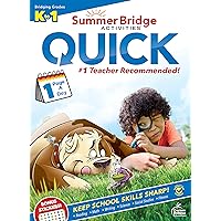 Summer Bridge Activities® Quick Workbook―Bridging Grades K to 1 With 1 Page A Day of Phonics, Math, Science, Social Studies, Fitness, Outdoor Learning, Activity Book With Stickers, Ages 5-6 (80 pgs)
