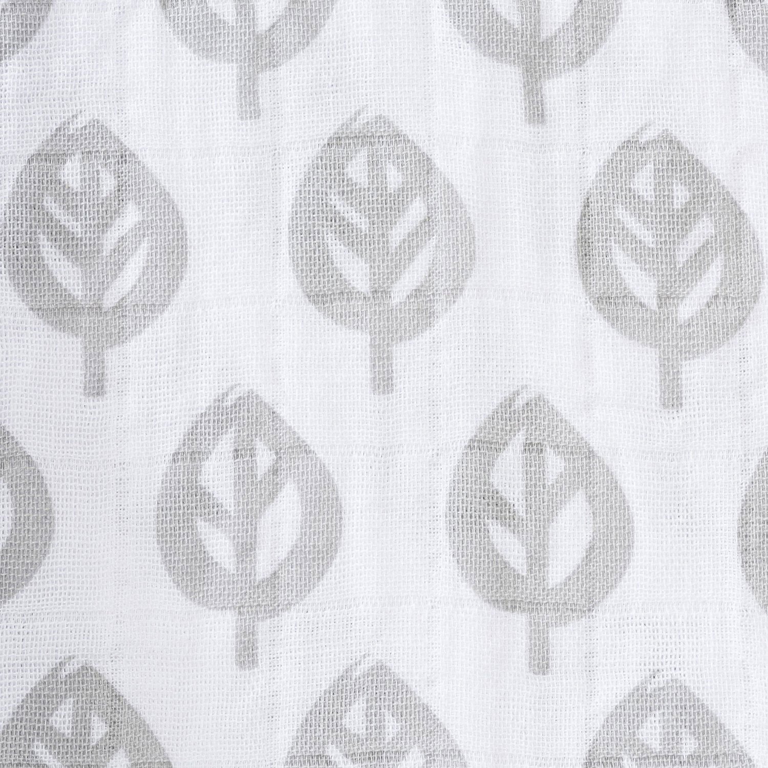 HALO 100% Cotton Muslin Sleepsack Wearable Blanket, TOG 0.5, Grey Tree Leaf, Large