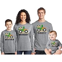 St. Patrick's Day Custom Monster Truck Matching Family Long Sleeve Shirt