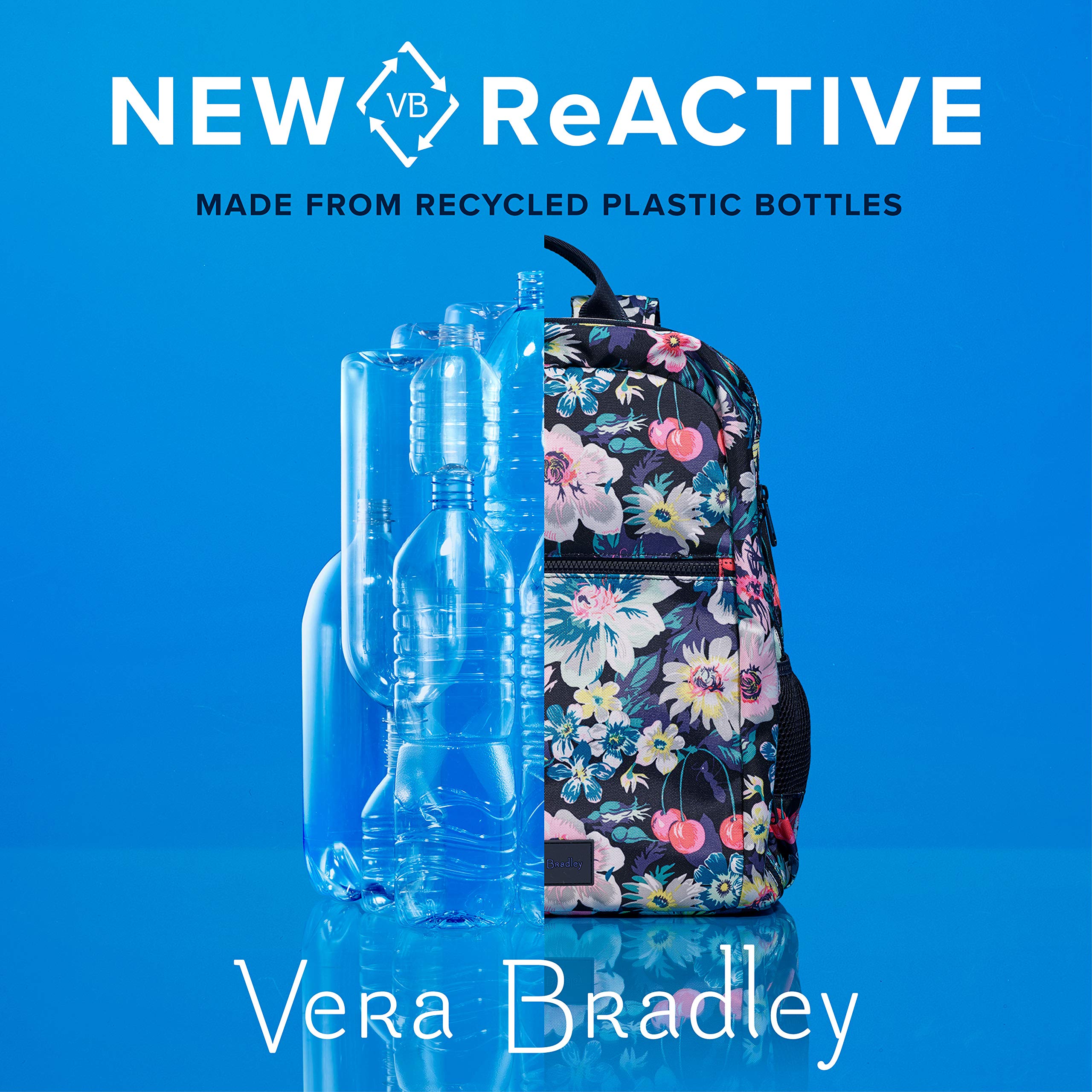 Vera Bradley Women's Recycled Lighten Up Reactive Journey Backpack Bookbag