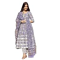 Women's Printed Cotton Casual Wear Lightweight And Comfortable Kurta With Dupatta Set (V_817)