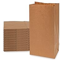 Prime Line Packaging 4LB 5x3.13x9.75 500 Pack Disposable Kraft Brown Paper Lunch Bags, Extra Small Paper Bags for Bakery, Snacks, Treats, Bulk Sacks
