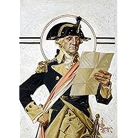 GEORGE WASHINGTON SPRINGTIME LITTLE BO PEEP J. C. LEYENDECKER ART PRINT - 7 IN x 10 IN - MATTED TO 11 IN x 14 IN - BLACK MATS ONLY