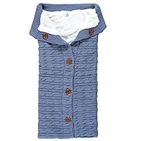 Unisex Baby Sherpa Knitted Baby Lounge Stroller Wrap Sack, Coronet Blue, One Size