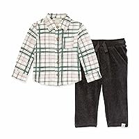 Burt's Bees Baby baby-boys Shirt and Pant Set, Top & Bottom Outfit Bundle, 100% Organic Cotton