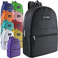 50 Pack Classic Backpacks in Assorted 10 Colors - Wholesale Bulk Bookbags for Kids, Ideal for Schools, Charities, and Organizations Seeking Durable and Reliable Backpacks