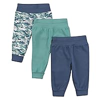 Hanes Unisex-Baby Hanes Baby Pants, Flexy Soft Knit Pull-On Sweatpants, Stretch Joggers For Babies & Toddlers, 3-Pack