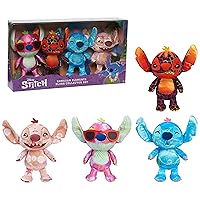 Just Play STITCH Disney Hawaiian Elements Plush Stuffed Animals Collector Set, Officially Licensed Kids Toys for Ages 3 Up, Amazon Exclusive