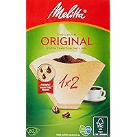 Melitta, 80 Coffee Filters, Size 1x2, For Filter Coffee Makers, Original, Brown
