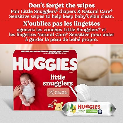 Huggies Little Snugglers Baby Diapers, Size 1 (8-14 lbs), 198 Ct, Newborn Diapers