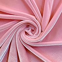 Princess Light Pink Polyester Spandex Stretch Velvet Fabric for Bows, Top Knots, Head Wraps, Clothes, Costumes, Crafts - NewFabricsDaily